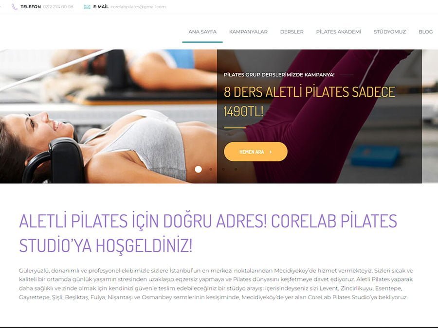 Corelab Pilates proje görseli