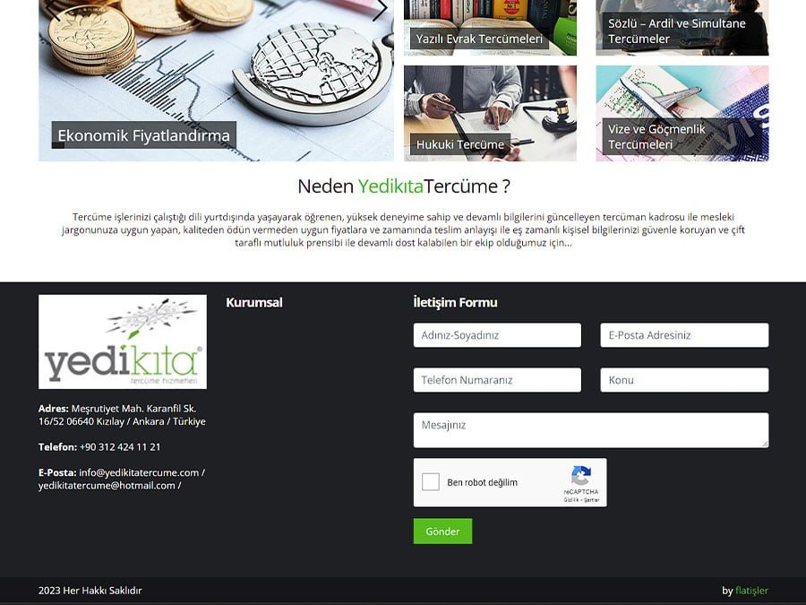 Yedikıta Tercüme proje görseli