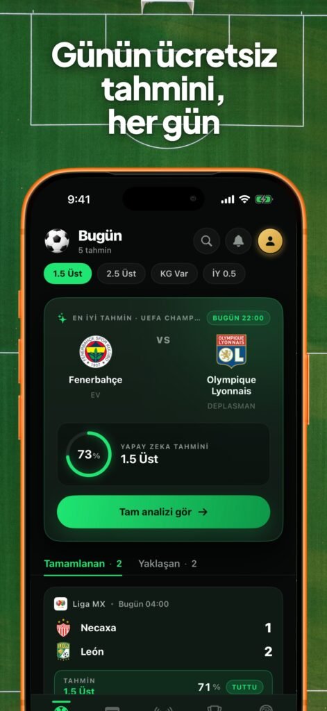 Goalii - Futbol Tahmin - YZ ekran görüntüsü 2