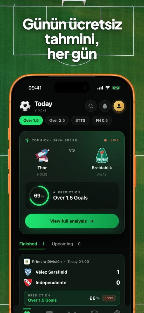 Goalii – Futbol Tahmin – YZ ekran görüntüsü 2