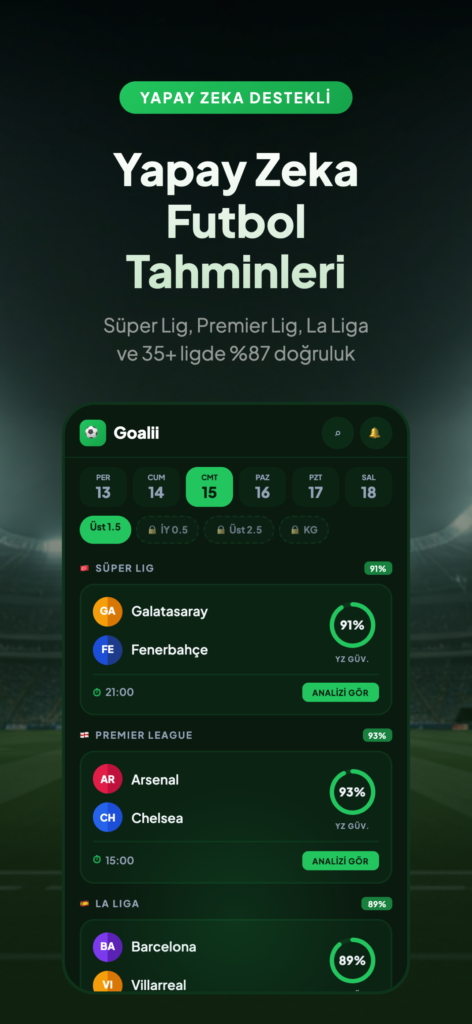Goalii – Futbol Tahmin – YZ ekran görüntüsü 1